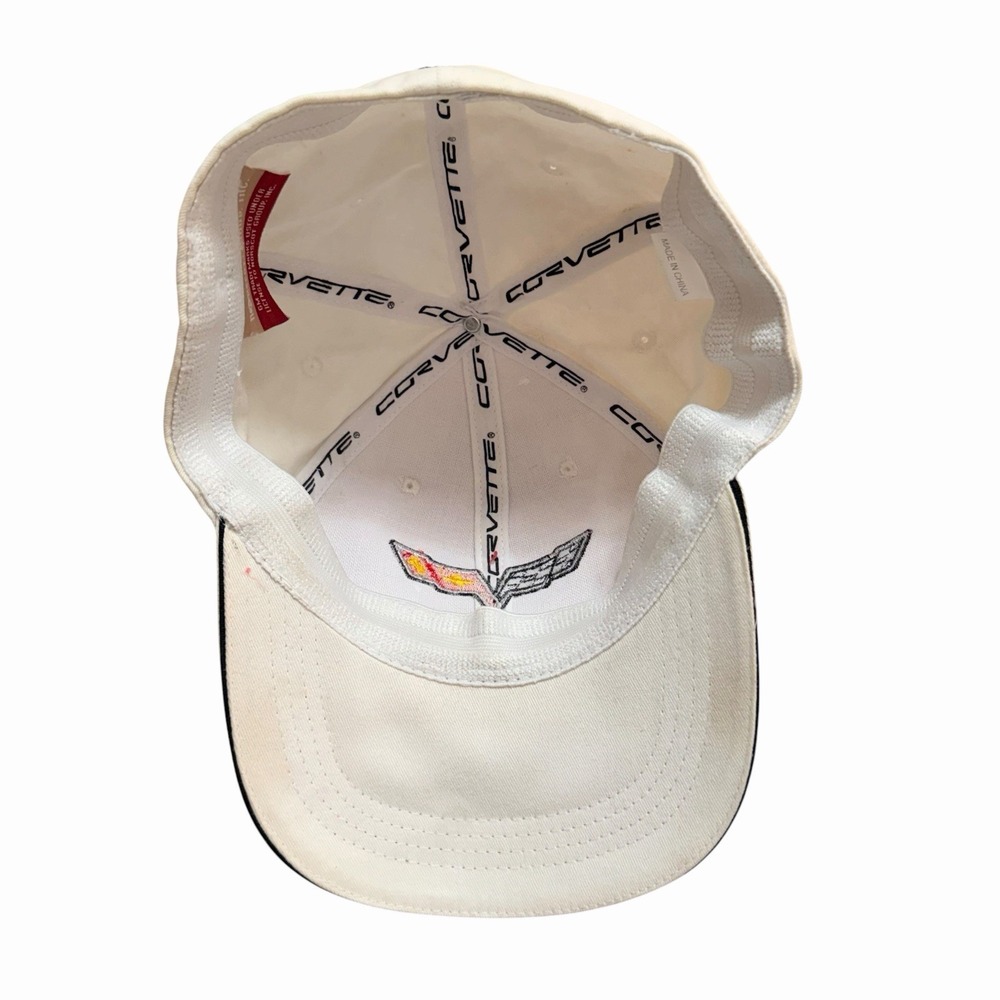 Vintage corvette C6 White Fitted Hat OSFM Embroidered Norscot - Picture 4 of 6